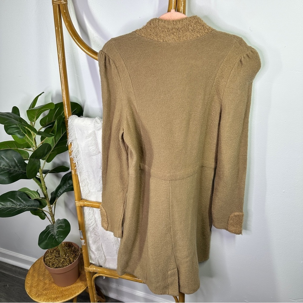 Anthropologie Moth Midtown Brown Wool Coat sz L - Picture 3 of 9